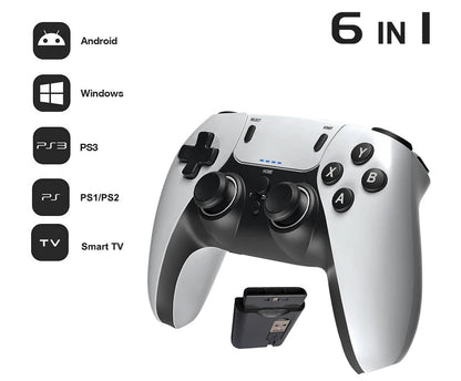 Controle sem fio para PS1 PS2 PS3 PC Android Controle sem fio para videogame Console de videogame portátil Entretenimento Gamepad