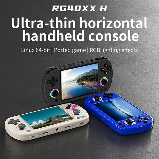 ANBERNIC RG40XX H Retro Consola de videojogos portátil 64 bits Ecrã IPS de 4,0 polegadas Linux WIFI Bluetooth Saída HDMI Leitor de videojogos