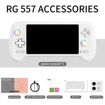 Consola de videojogos portátil ANBERNIC RG557, leitor de videojogos RG556, ecrã AMOLED de 5,48" 1920*1080, Android 14, Wi-Fi, Bluetooth 5.3