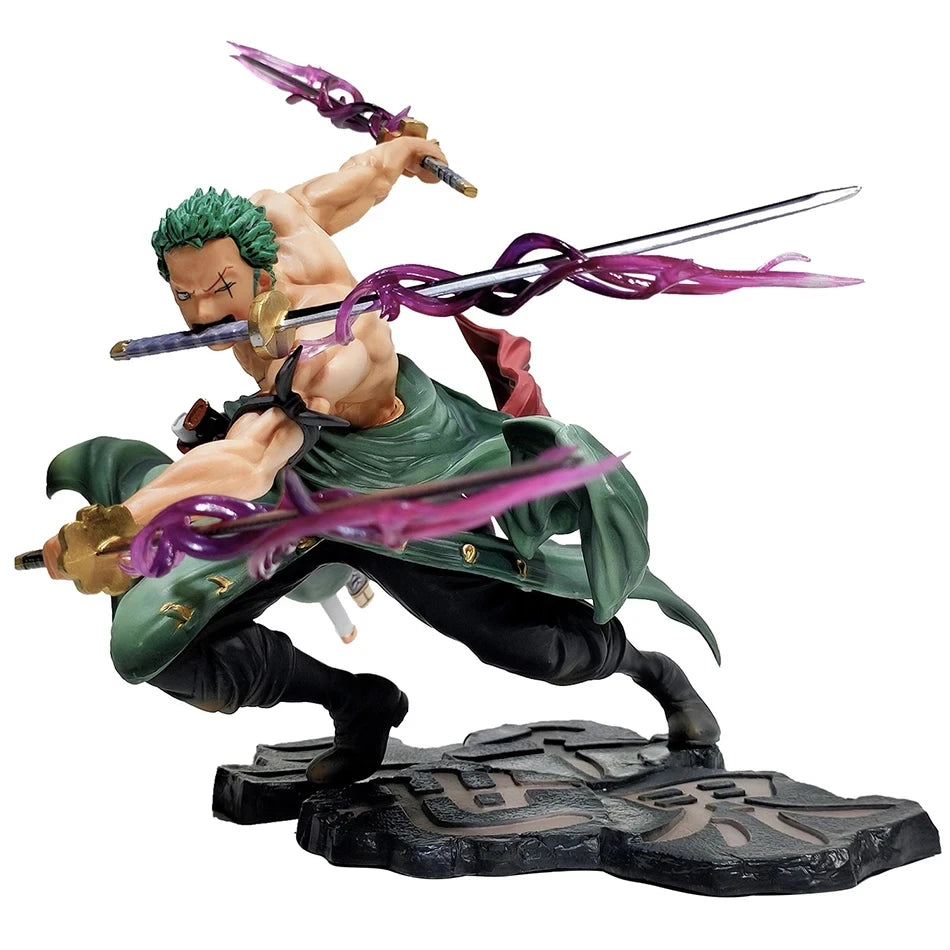 One Piece GK Roronoa Zoro com três lâminas Sa-maximum