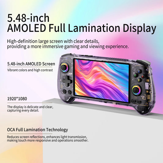 Consola de videojogos portátil ANBERNIC RG557, leitor de videojogos RG556, ecrã AMOLED de 5,48" 1920*1080, Android 14, Wi-Fi, Bluetooth 5.3