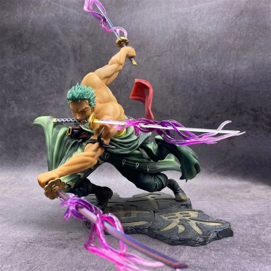 One Piece GK Roronoa Zoro com três lâminas Sa-maximum