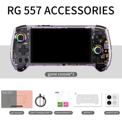 Consola de videojogos portátil ANBERNIC RG557, leitor de videojogos RG556, ecrã AMOLED de 5,48" 1920*1080, Android 14, Wi-Fi, Bluetooth 5.3